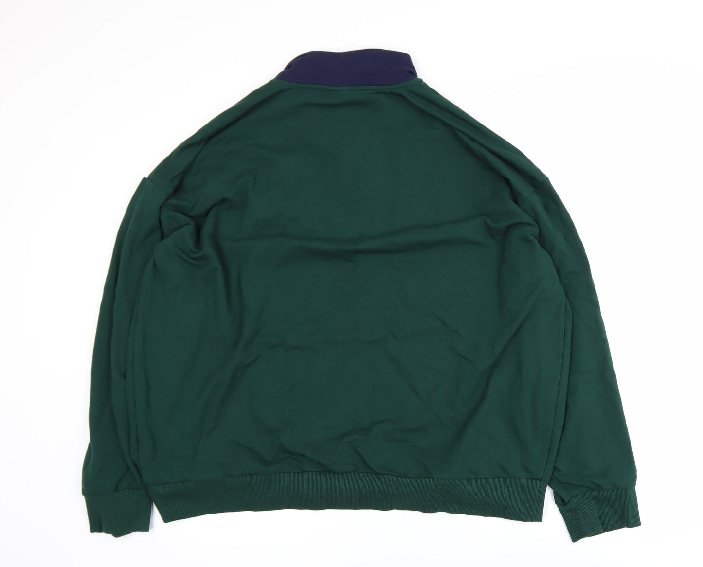 AVA & VIV Unisex Green 2XL Pullover 1/4 Zip Sweatshirt