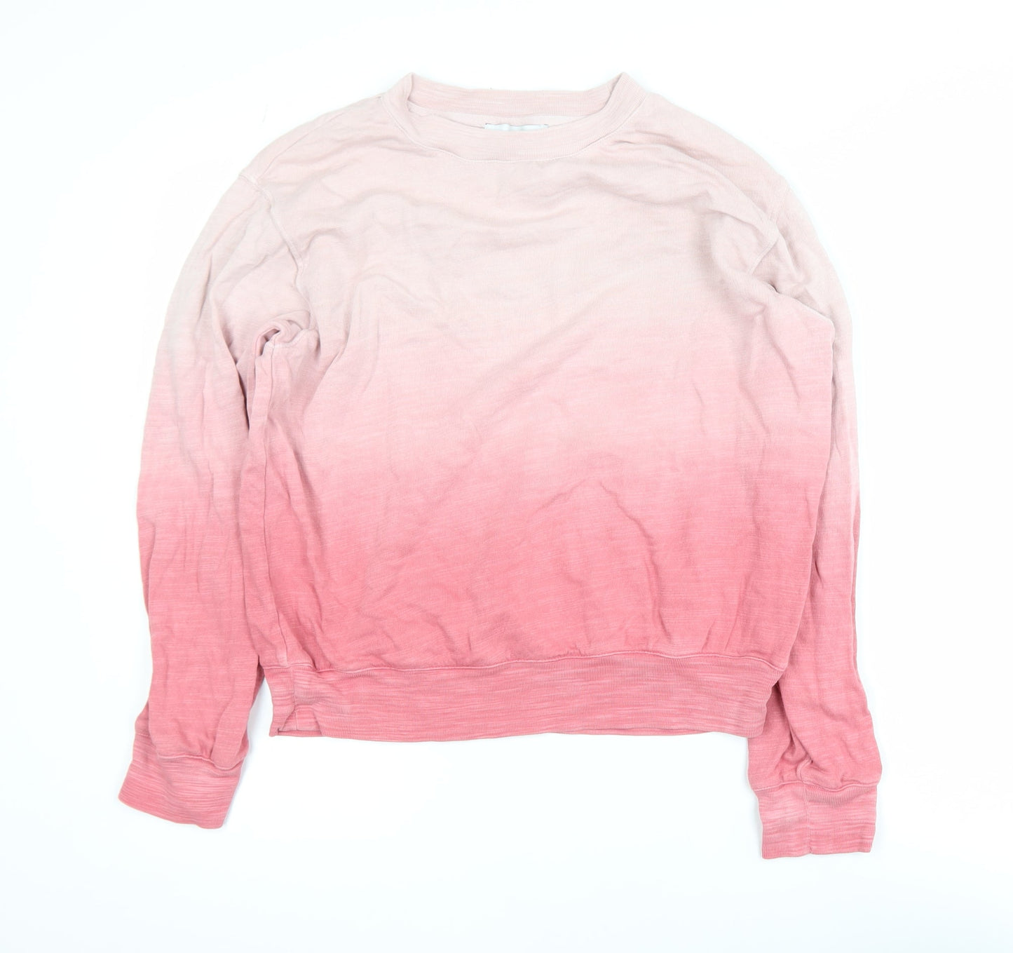 Marks and Spencer Womens Pink Ombre Cotton Sweatshirt XS