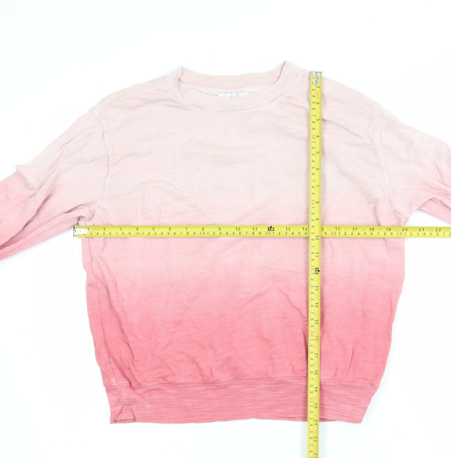 Marks and Spencer Womens Pink Ombre Cotton Sweatshirt XS