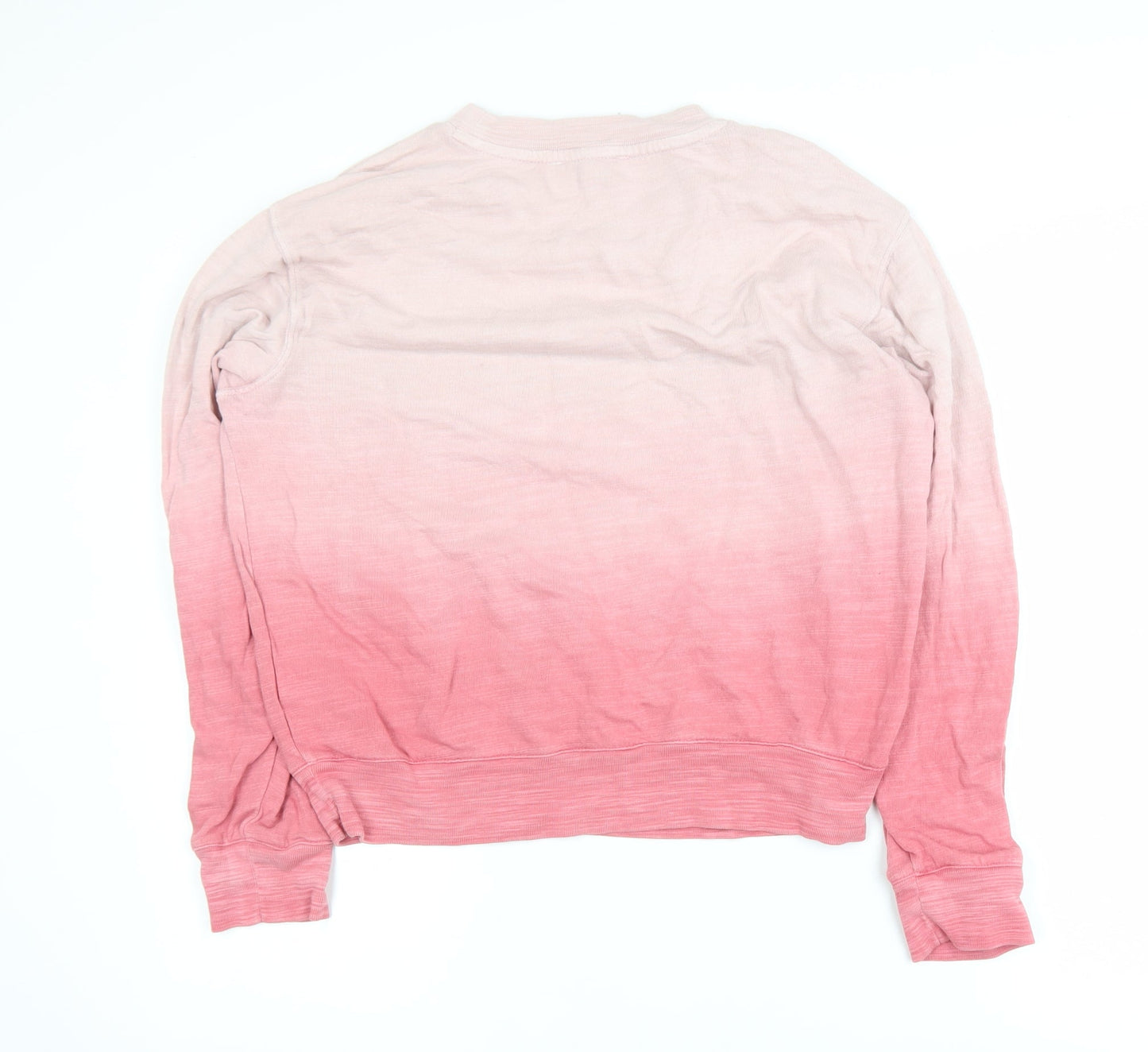 Marks and Spencer Womens Pink Ombre Cotton Sweatshirt XS