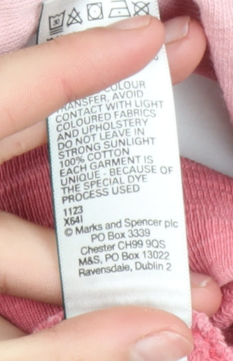Marks and Spencer Womens Pink Ombre Cotton Sweatshirt XS