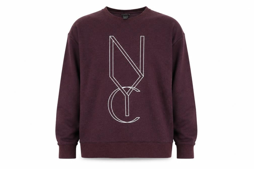 H&M Men’s Purple NYC Graphic Pullover Sweatshirt XL