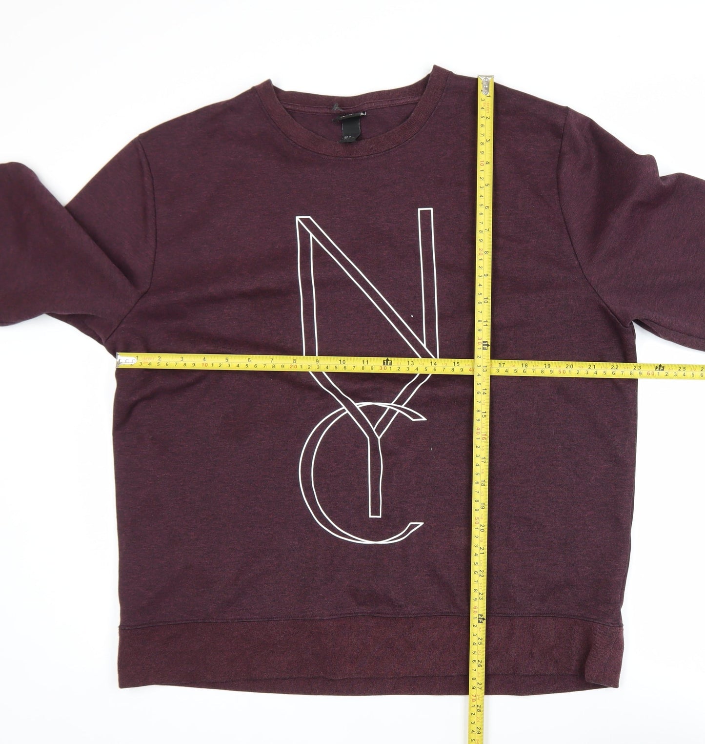 H&M Men’s Purple NYC Graphic Pullover Sweatshirt XL
