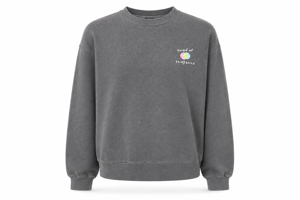 Urban Outfitters Womens Grey Pullover Sweatshirt S Graphic Print Crew Neck
