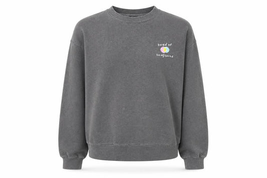Urban Outfitters Womens Grey Pullover Sweatshirt S Graphic Print Crew Neck