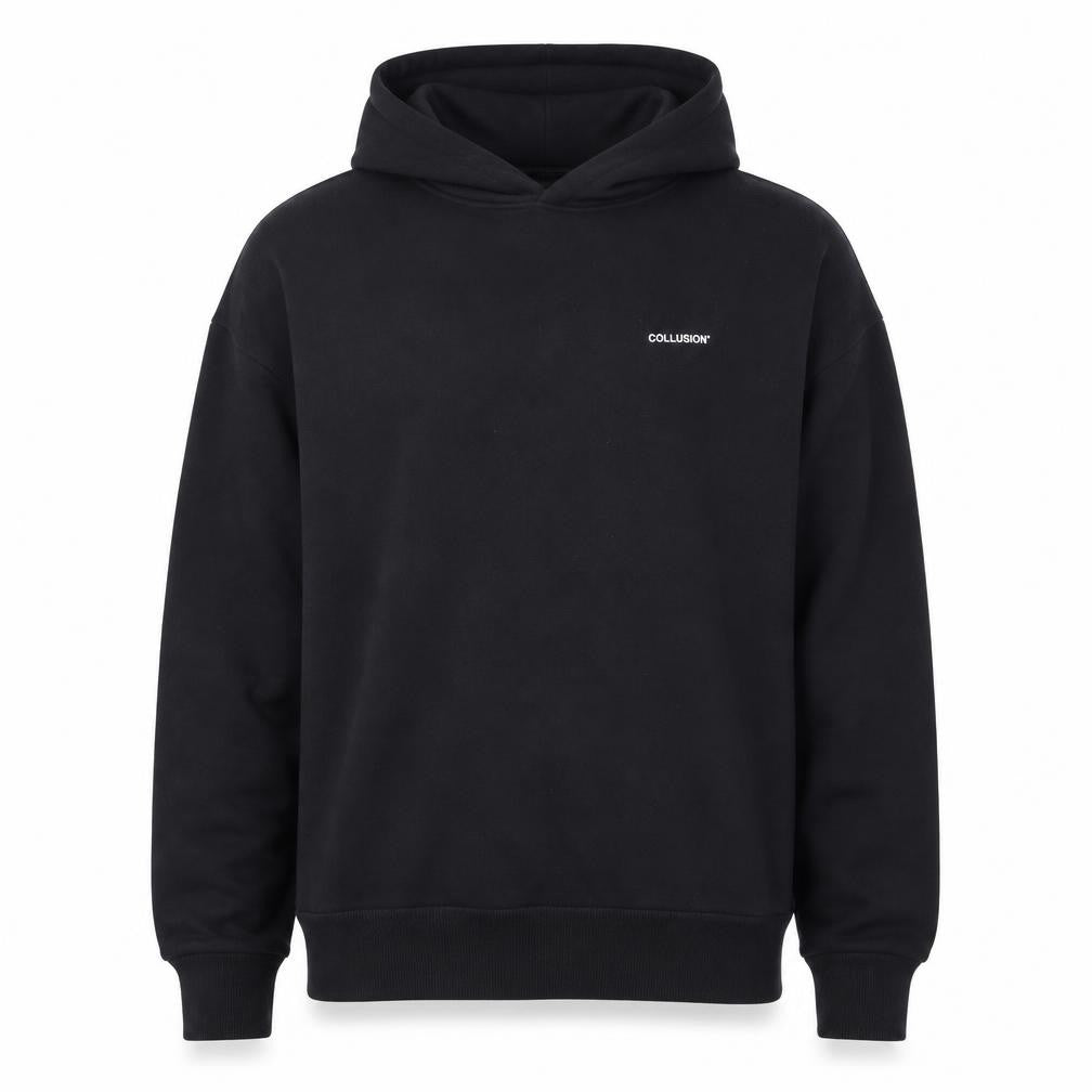 Collusion Men's Black Graphic Print Pullover Hoodie Size S
