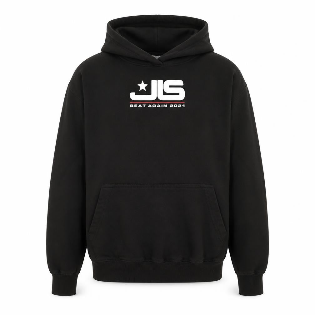 Just Hoods Mens Black M Pullover Hoodie JLS Beat Again Tour 2021 Graphic