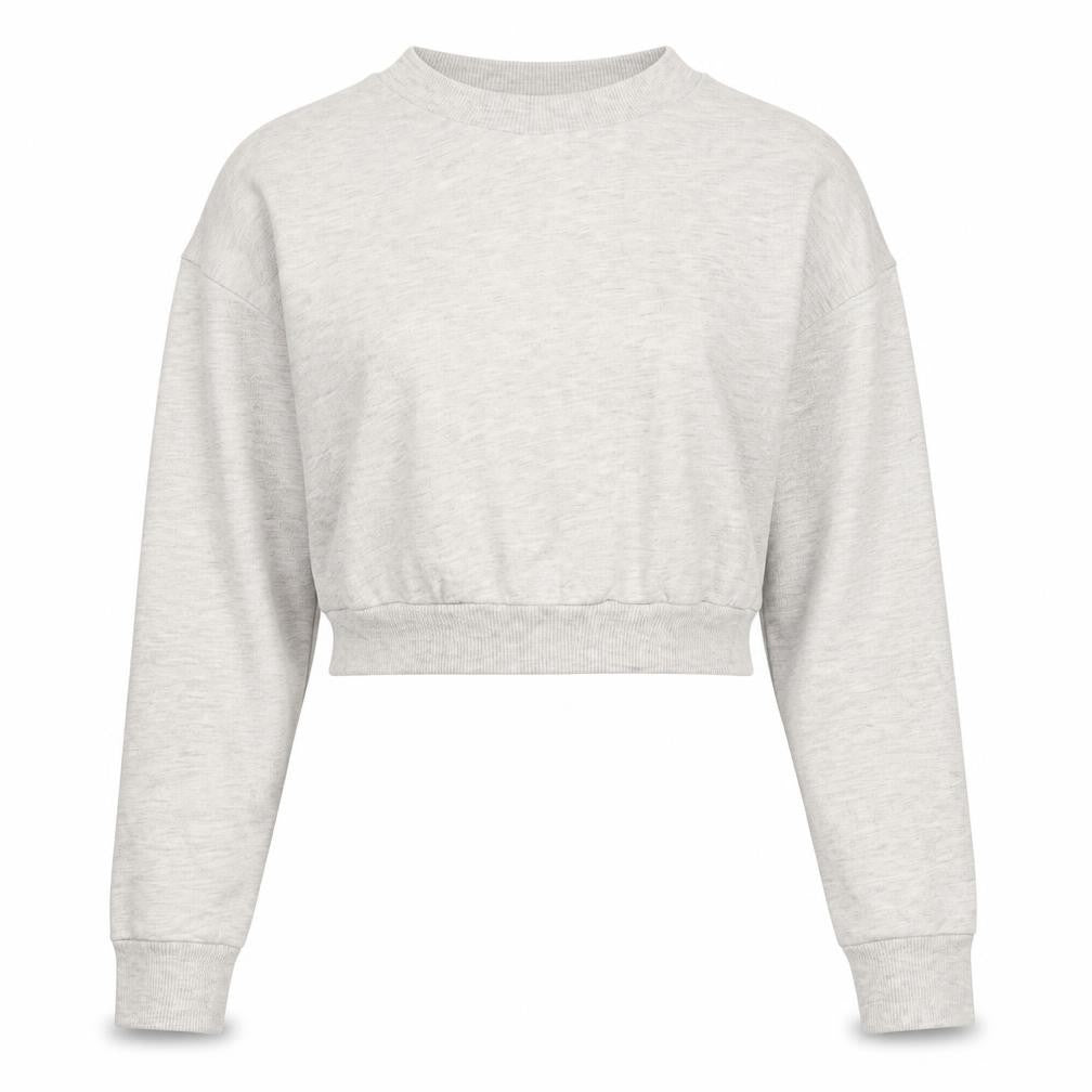 ASOS Design Women's Grey Cropped Pullover Sweatshirt Size 10
