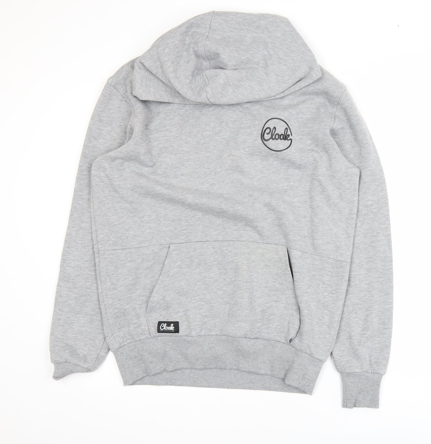 Cloak Men’s Grey Pullover Hoodie M Logo Fleece Sweatshirt