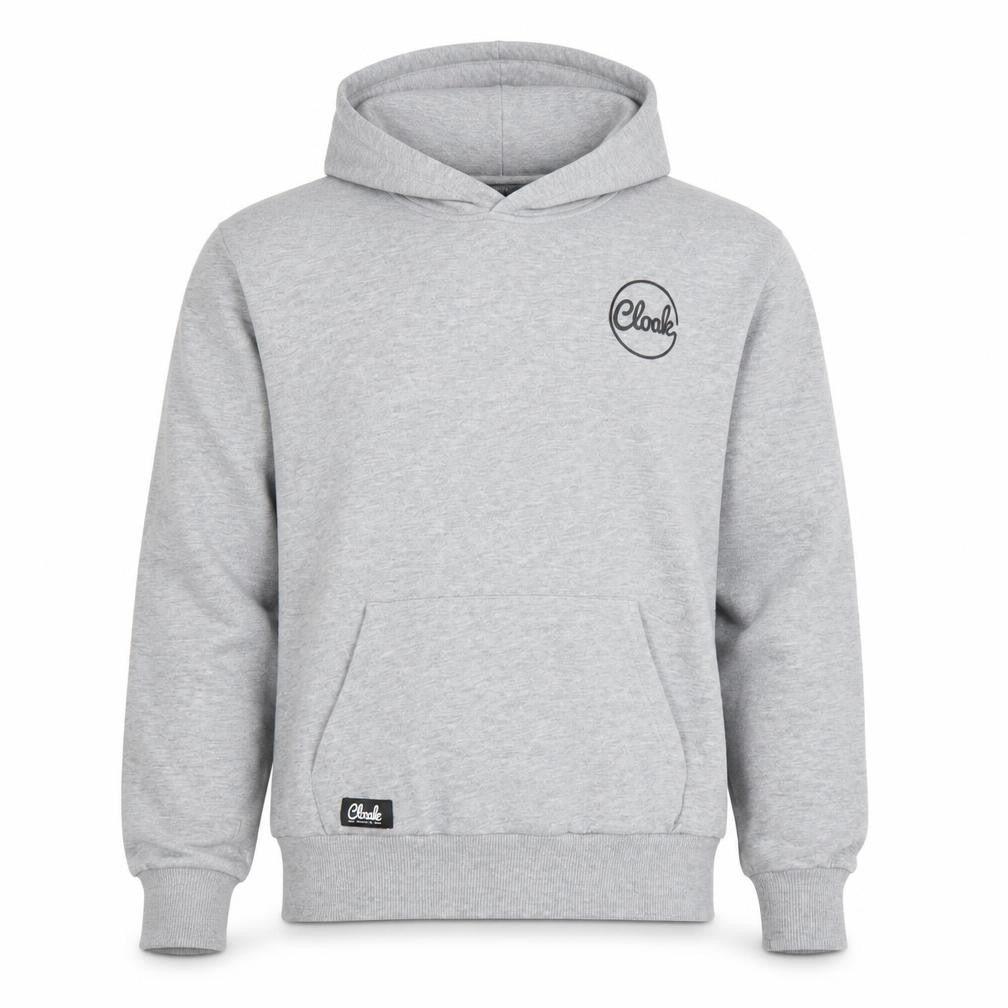Cloak Men’s Grey Pullover Hoodie M Logo Fleece Sweatshirt
