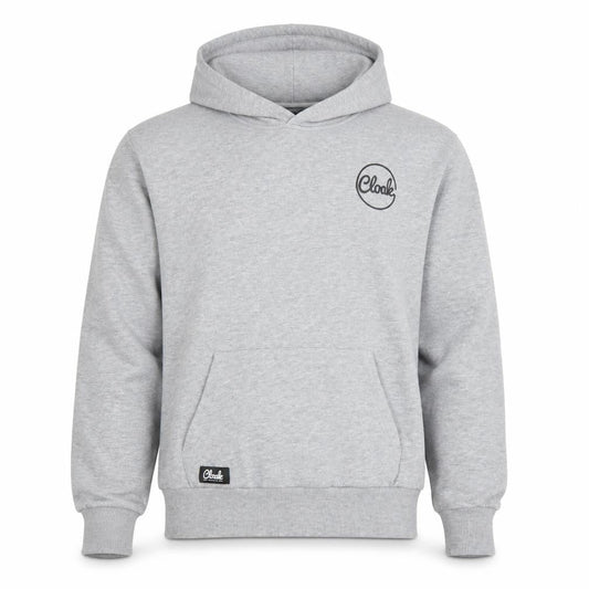 Cloak Men’s Grey Pullover Hoodie M Logo Fleece Sweatshirt