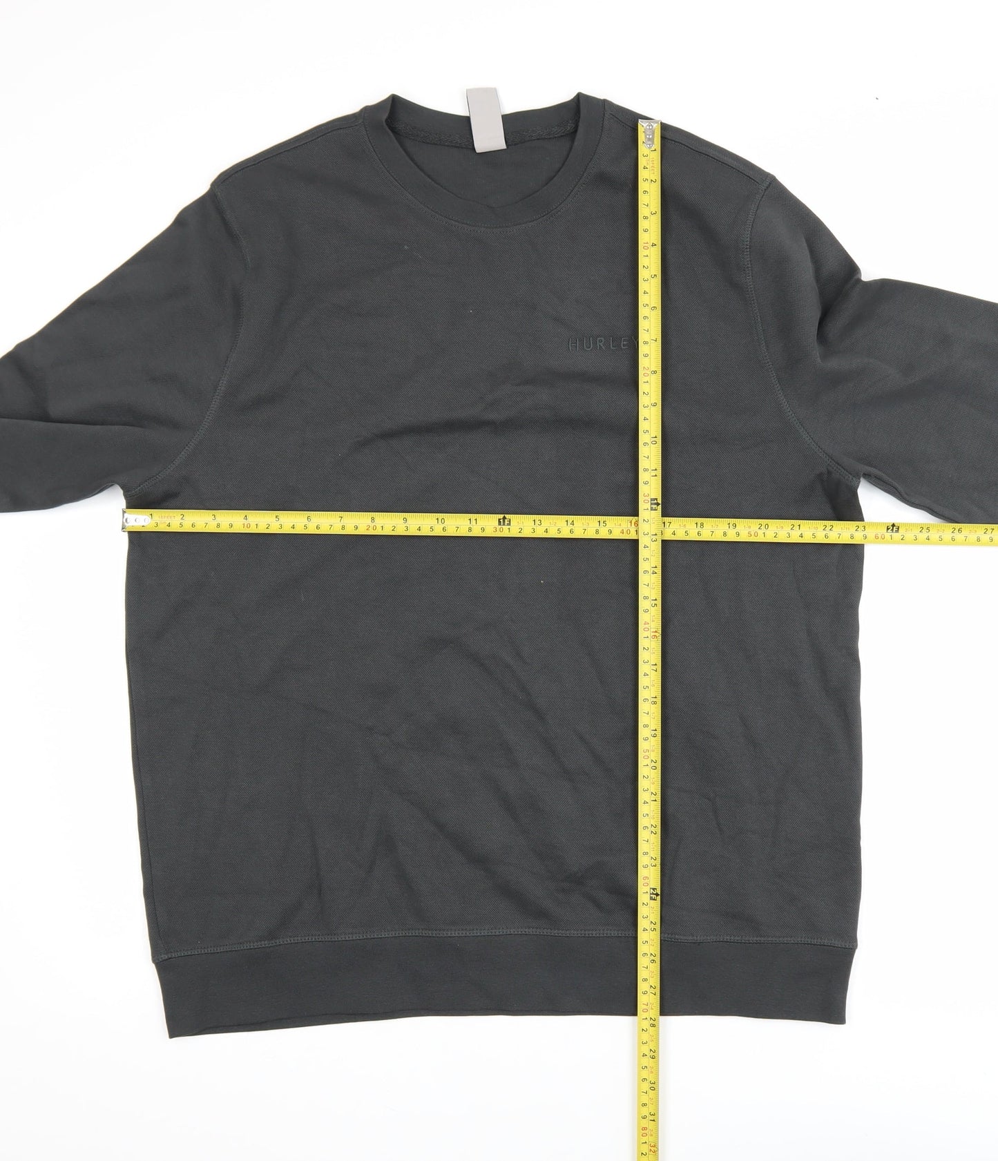 Hurley Men’s Black Crew Neck Pullover Sweatshirt L Regular Fit