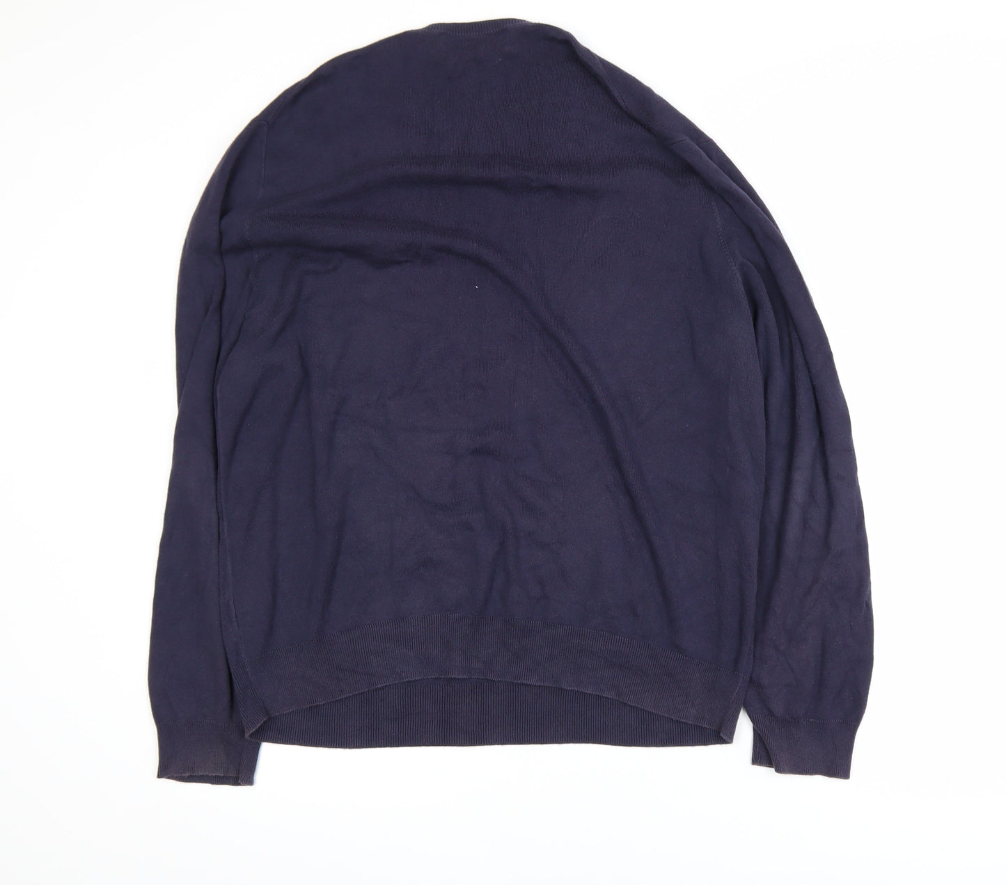 Ralph Lauren Men's Blue V-Neck Cotton Pullover Sweatshirt XL