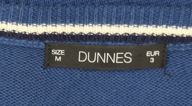 Dunnes Men's Blue Cotton Crew Neck Pullover Jumper Size M