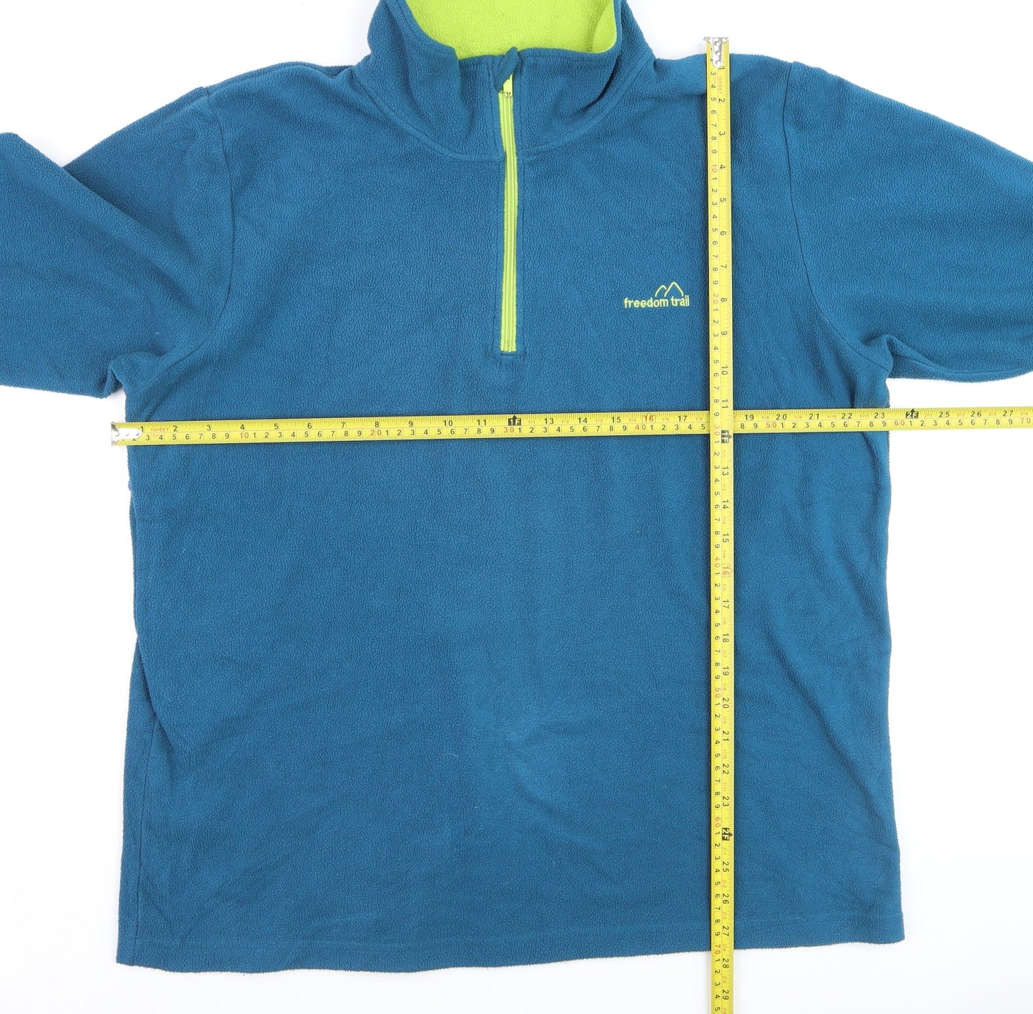 Freedom Trail Men's Blue Fleece 1/4 Zip Pullover Sweatshirt L