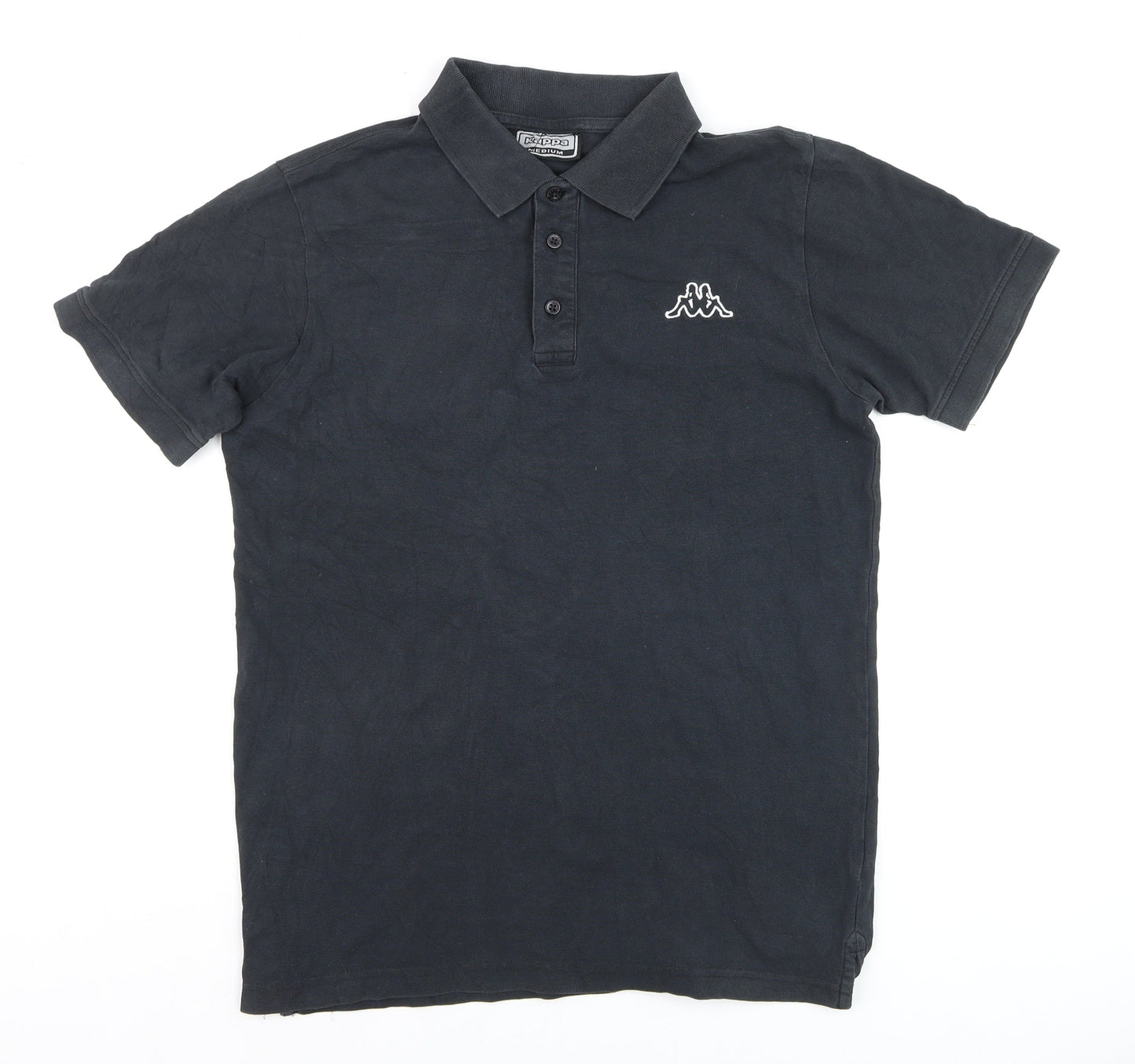 Kappa Men's Black Collared Short Sleeve Cotton Polo T-Shirt M
