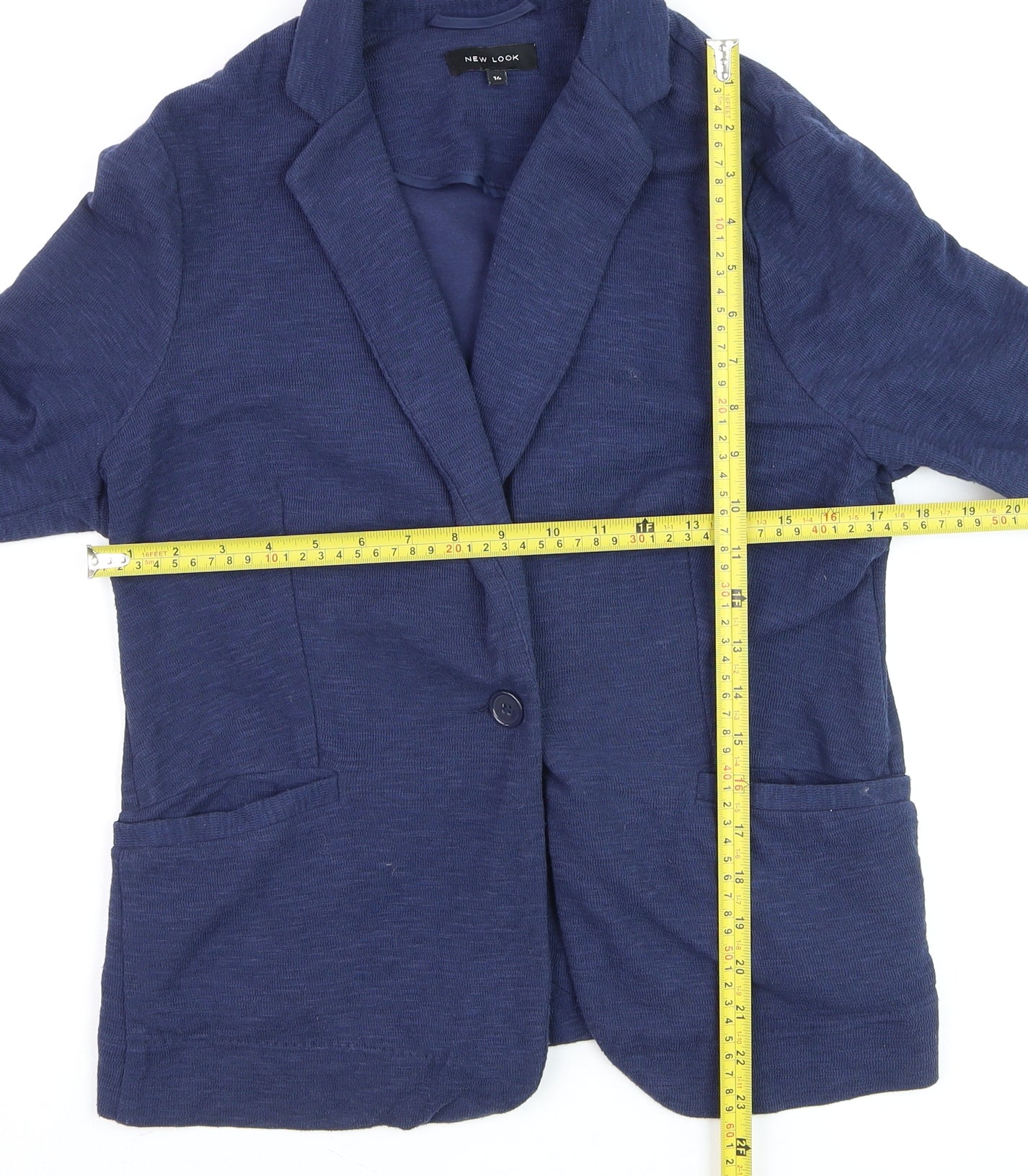New Look Women's Blue Size 14 Blazer Jacket
