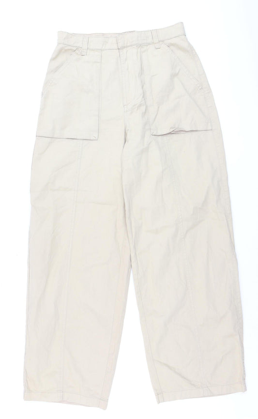 Mavi Men Beige Cargo Trousers M Cotton Blend Casual Relaxed Fit