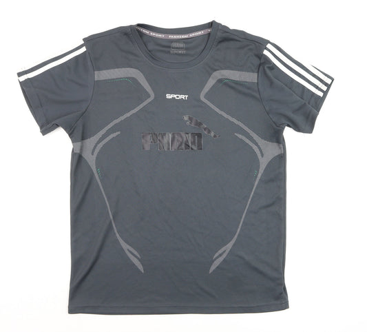 Fashion Sport Boys Grey XL Lightweight Active T-Shirt