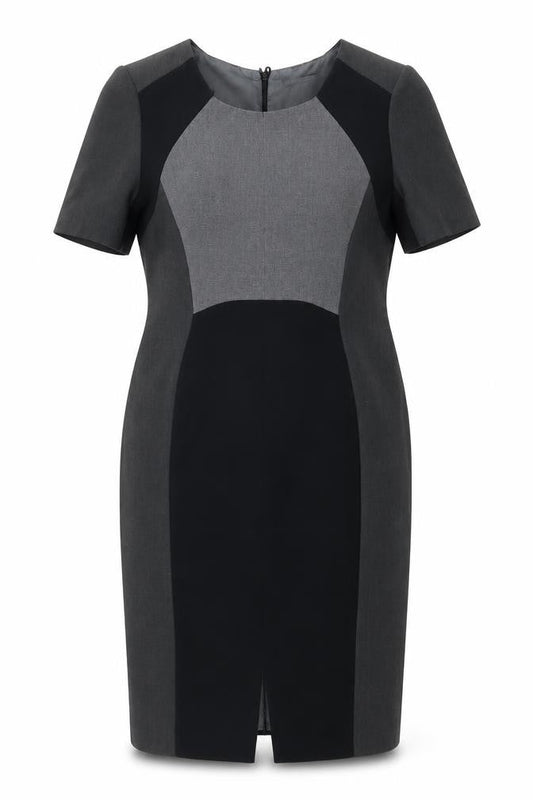 Marks & Spencer Women Grey Colourblock Sheath Dress Size 14 Workwear