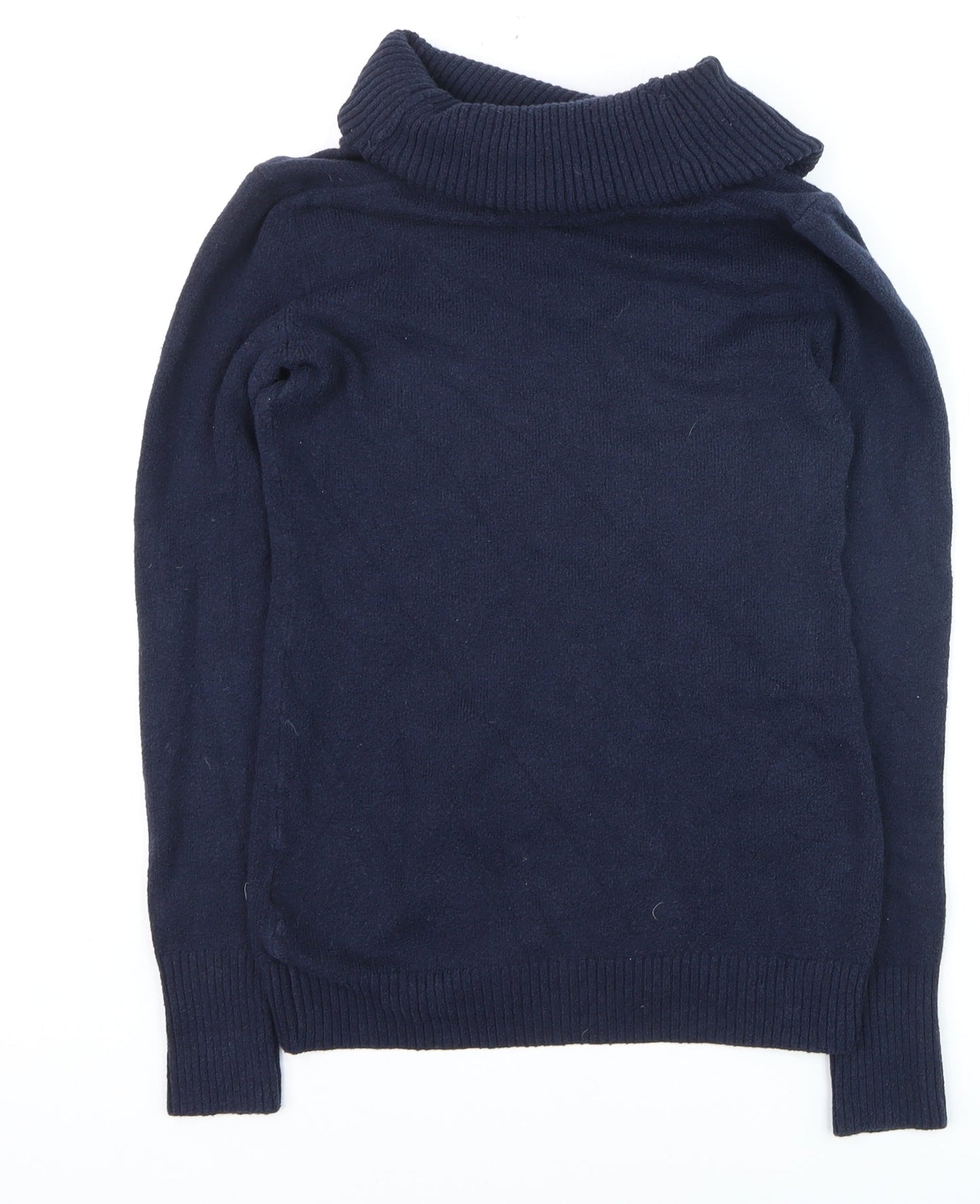 Gap Women's Blue Cowl Neck Knit Jumper XS Long Sleeve