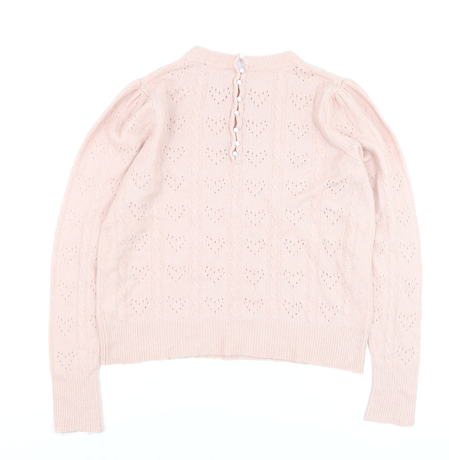 Nobody's Child Women's Pink Crew Neck Knit Jumper Size 10-12