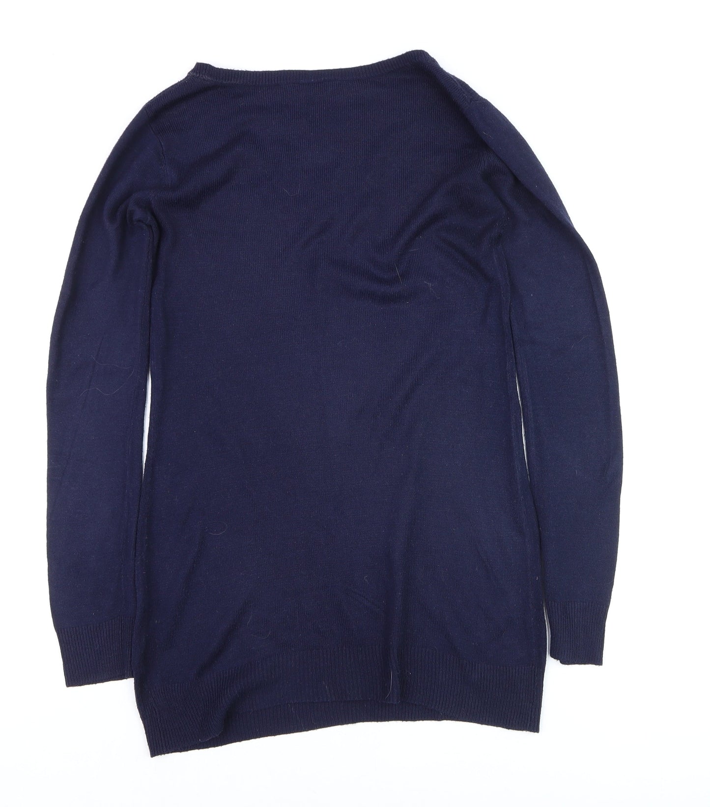 Dorothy Perkins Womens Navy Blue Size 6 Jumper Long Sleeve Crew Neck Knit
