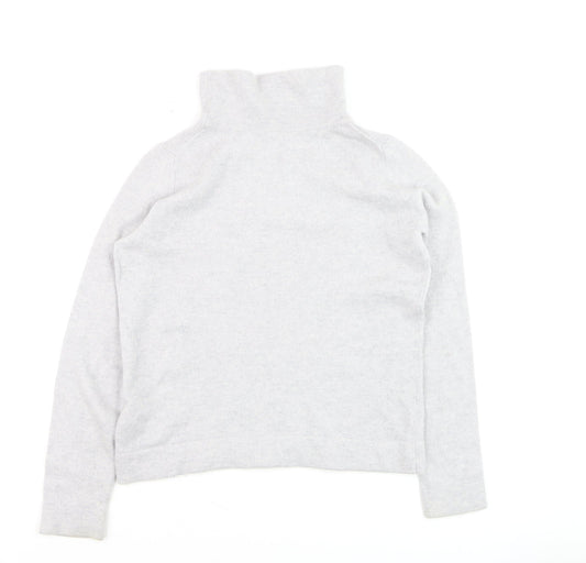 Hobbs Women’s Grey Roll Neck Cashmere Wool Jumper Size M