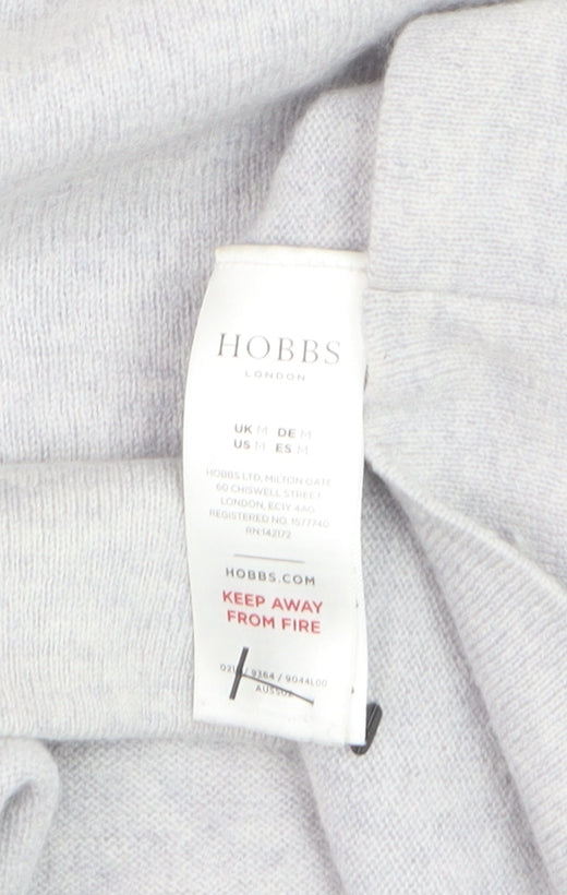 Hobbs Women’s Grey Roll Neck Cashmere Wool Jumper Size M