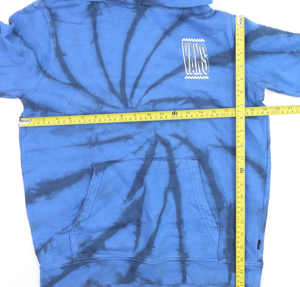 Vans Boys Blue Tie-Dye Pullover Hoodie Large Cotton Casual