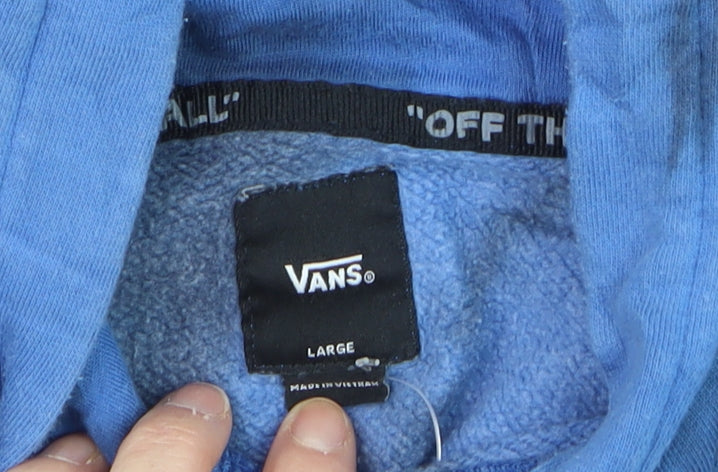 Vans Boys Blue Tie-Dye Pullover Hoodie Large Cotton Casual
