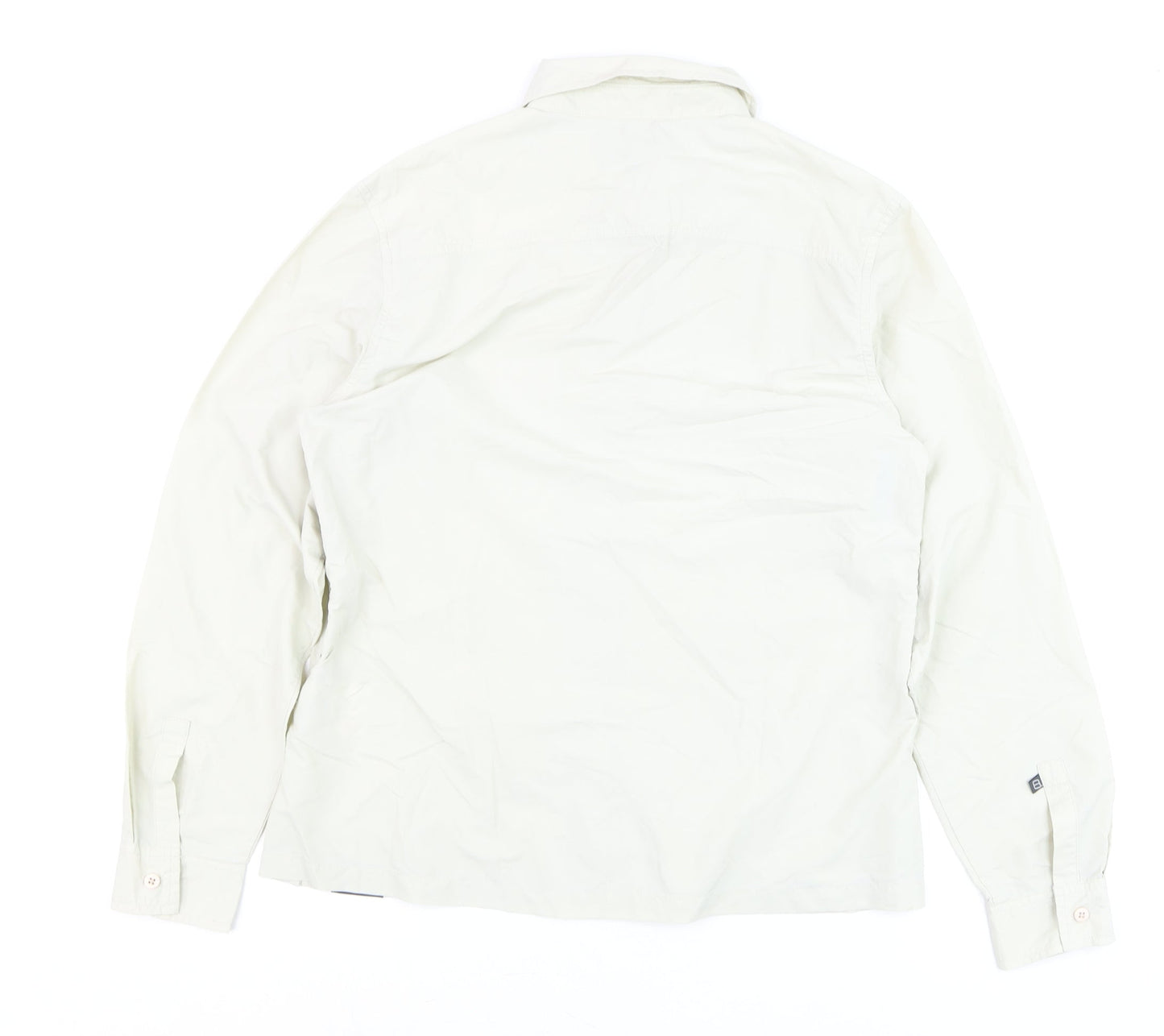 Berghaus Women Beige Size 12 Long Sleeve Nylon Button-Up Shirt
