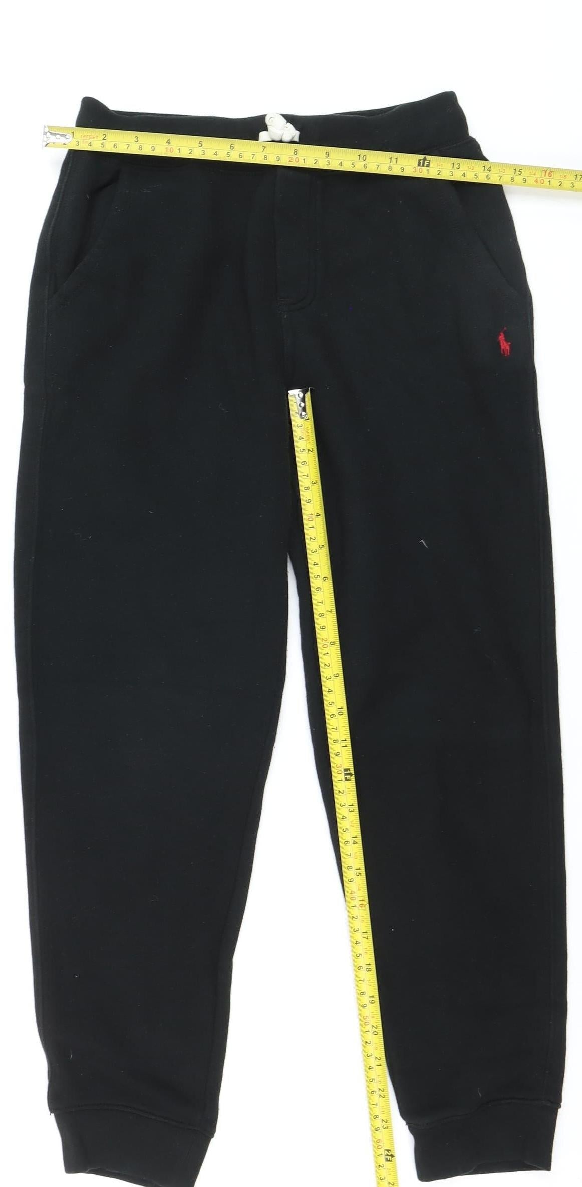 Polo Ralph Lauren Boys Black Jogger Sweatpants M (10-12) Fleece Trousers