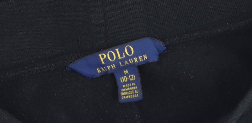 Polo Ralph Lauren Boys Black Jogger Sweatpants M (10-12) Fleece Trousers