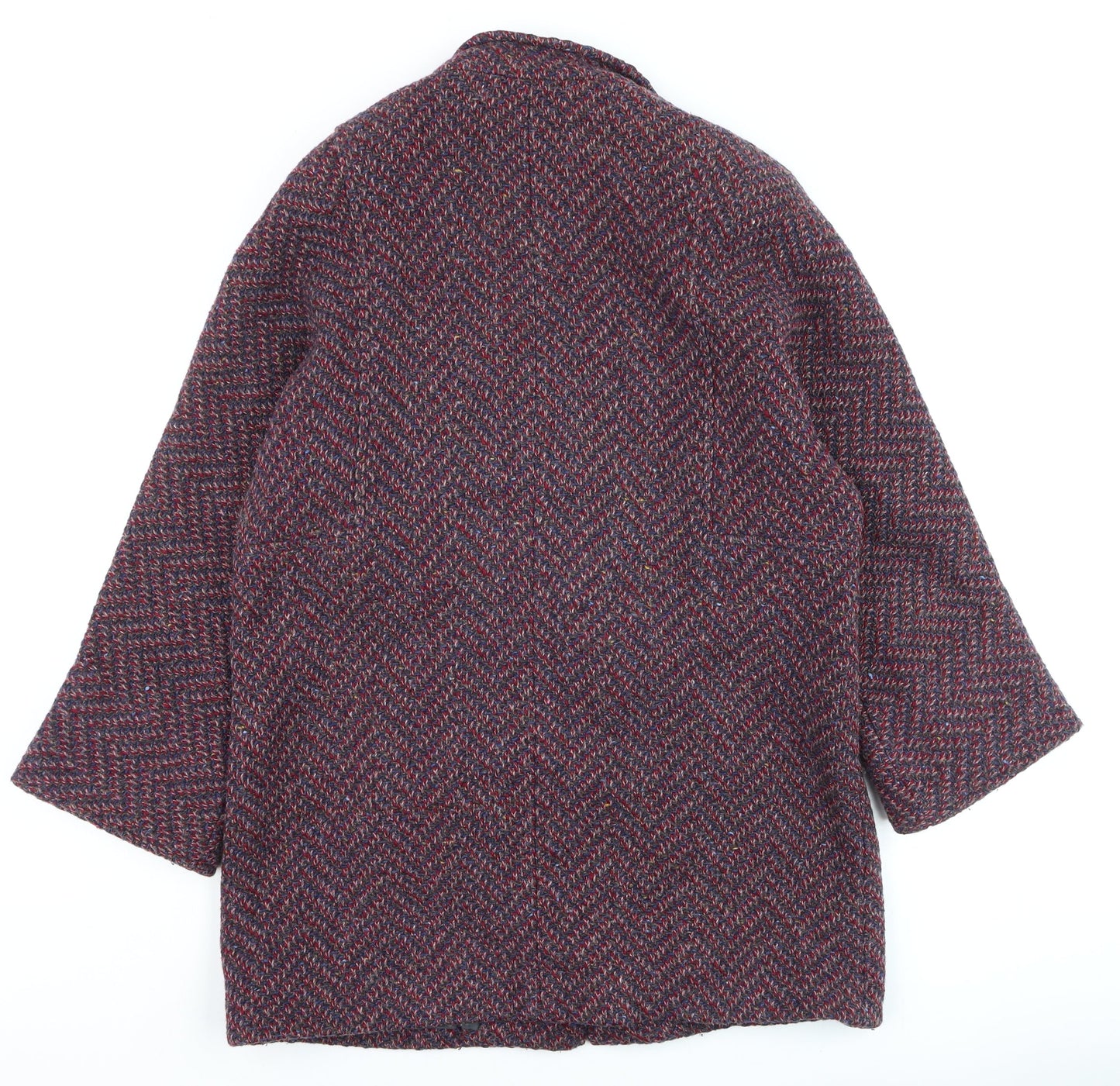 Dereta Women's Multicoloured Wool Tweed Overcoat Size 10