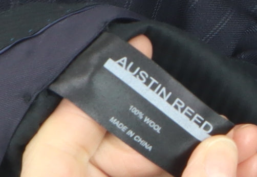 Austin Reed Men’s Black Pinstripe Wool Dress Pants 38R Regular Fit