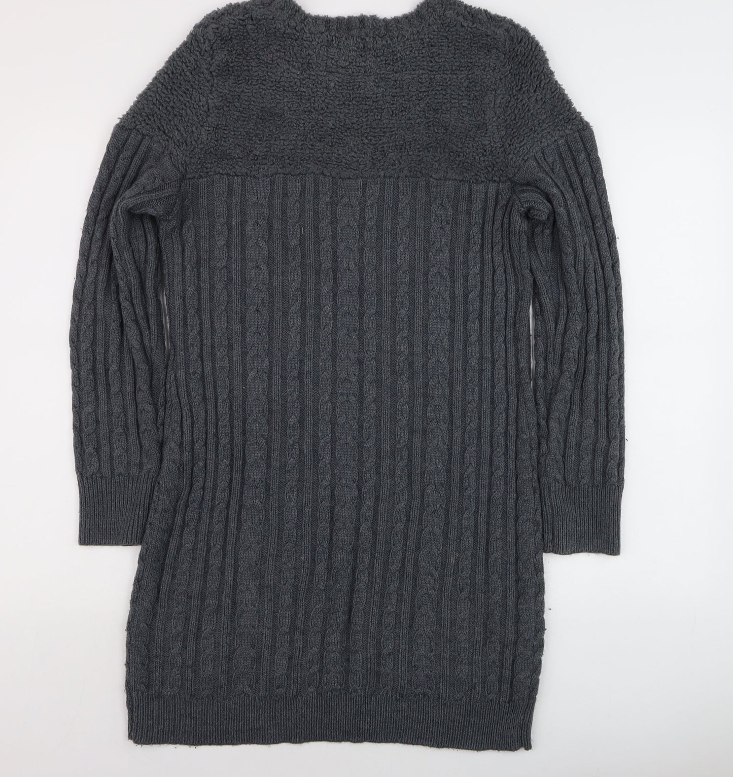 Paraphrase Women’s Grey Wool Blend Long Sleeve Jumper Dress Size 12