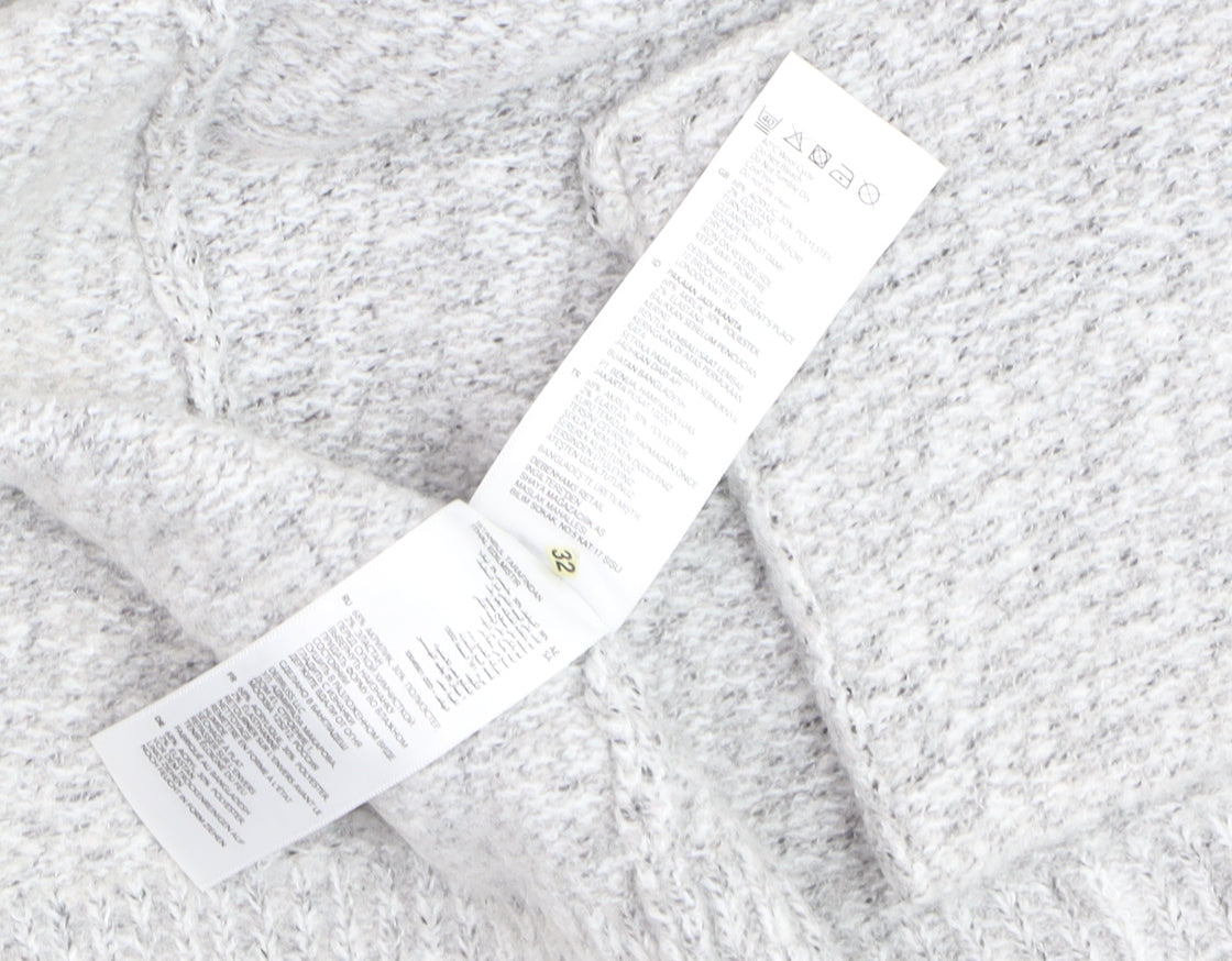 Maine New England Women’s Grey Cable-Knit Cardigan Size 16