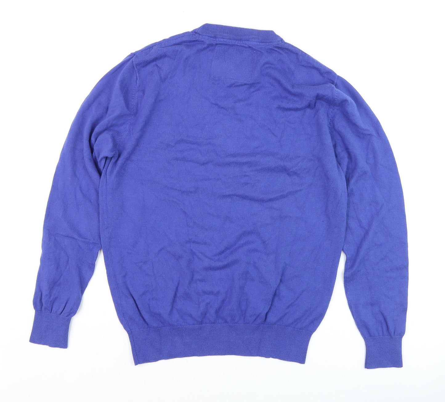 Jack Wills Men's Blue Cotton Cashmere Crew Neck Jumper L