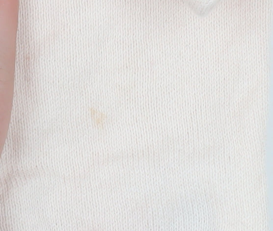 Dorothy Perkins Women Beige Lace Shoulder Cotton Knit Top Size 12
