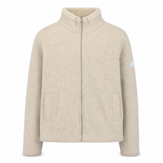 Jack Murphy Womens Beige Fleece Full Zip Outdoor Jacket Size 16