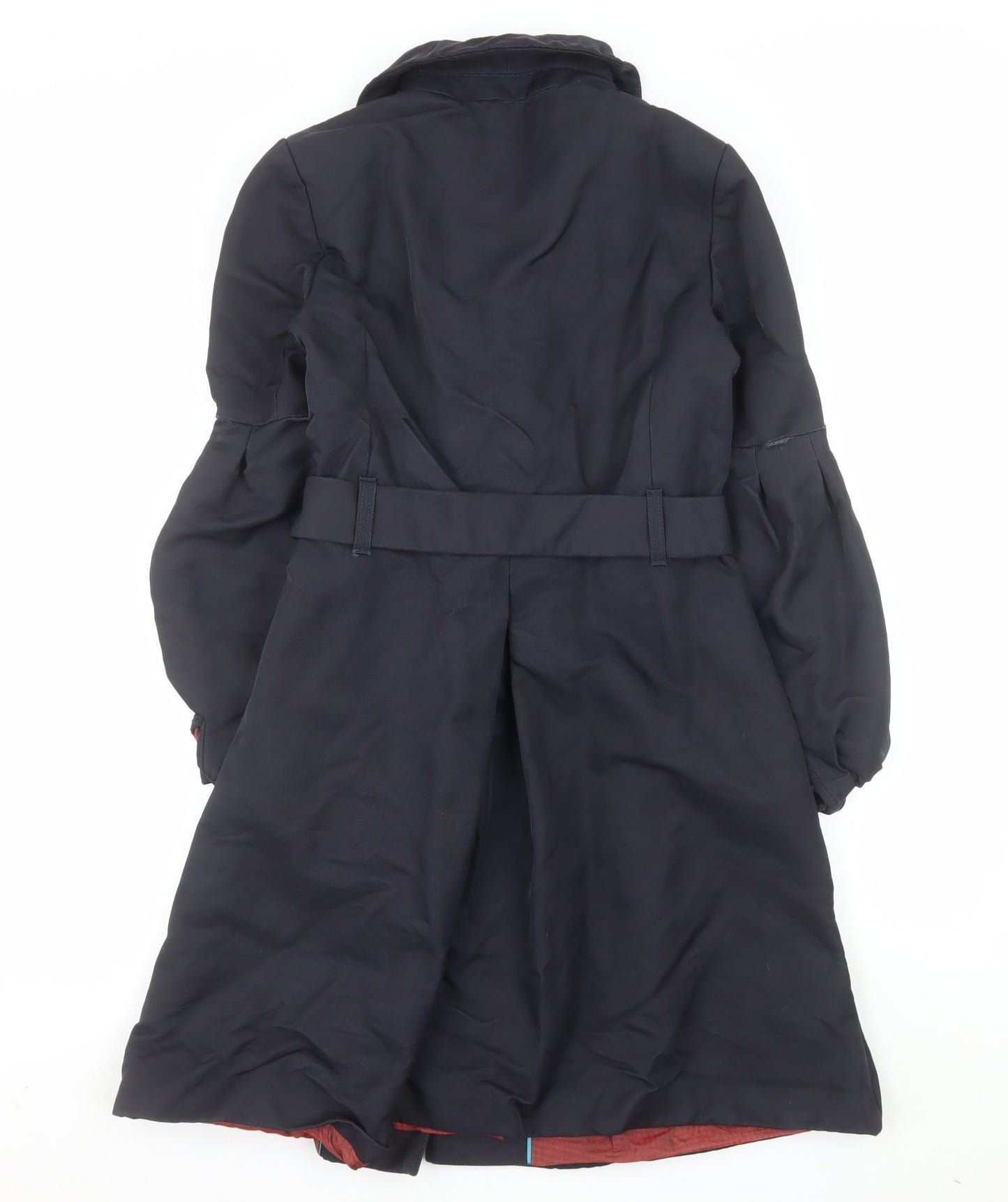 Ted Baker Women's Black Trench Coat Size 10 Belted Wool Blend