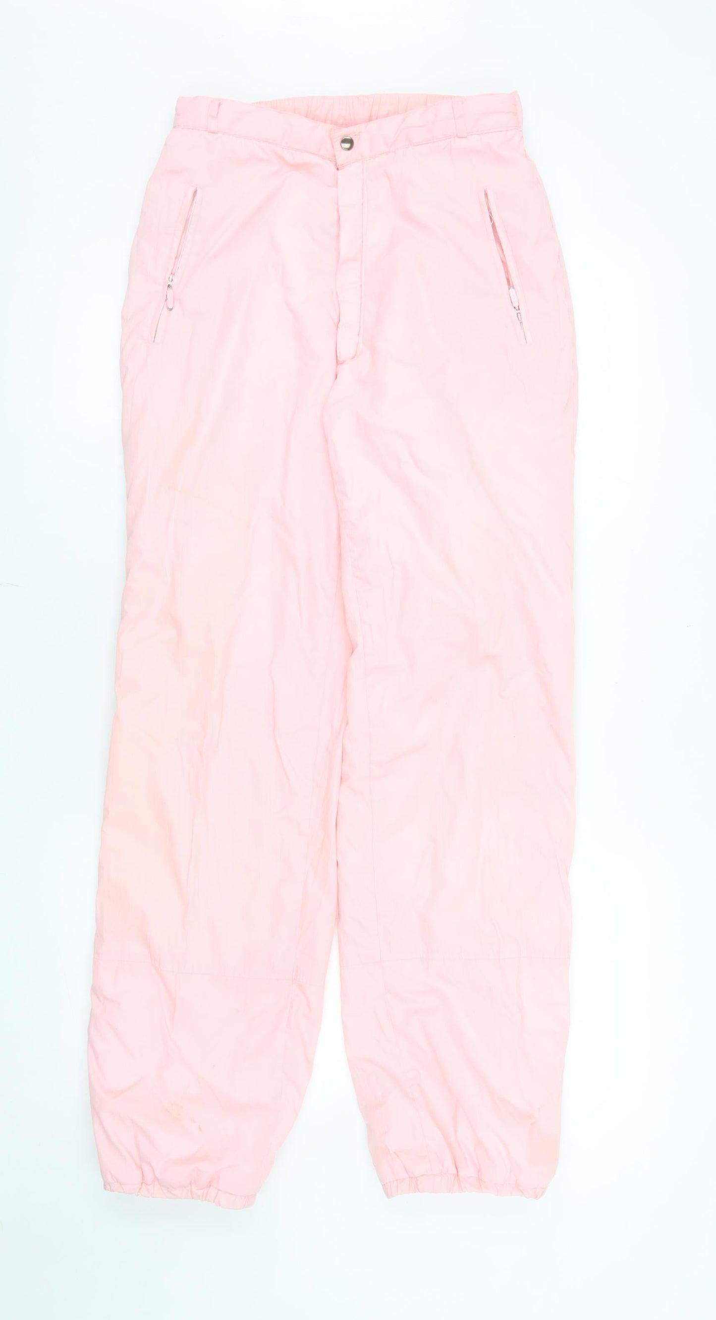 C&A Women's Pink Snow Pants Size 12 Retro Winter Lined Trousers