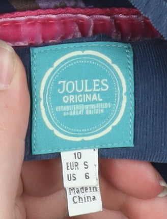 Joules Women Navy Blue Fleece Pullover Sweatshirt Size 10