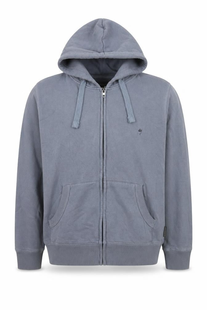 French Connection Men's Grey Full Zip Hooded Cotton Jacket M