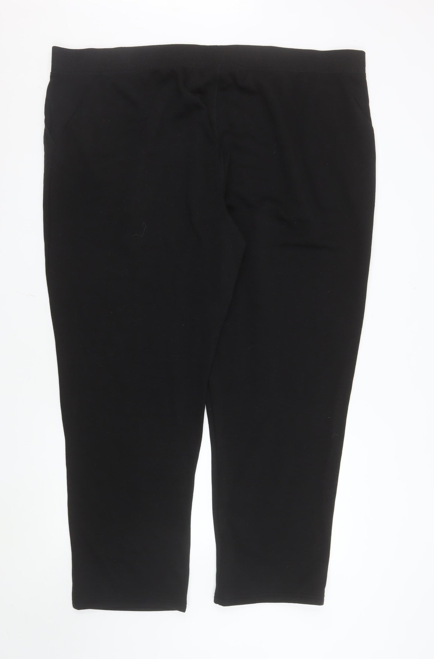 Bonmarché Womens Black Size 24 Jogger Sweatpants with Drawstring Waist