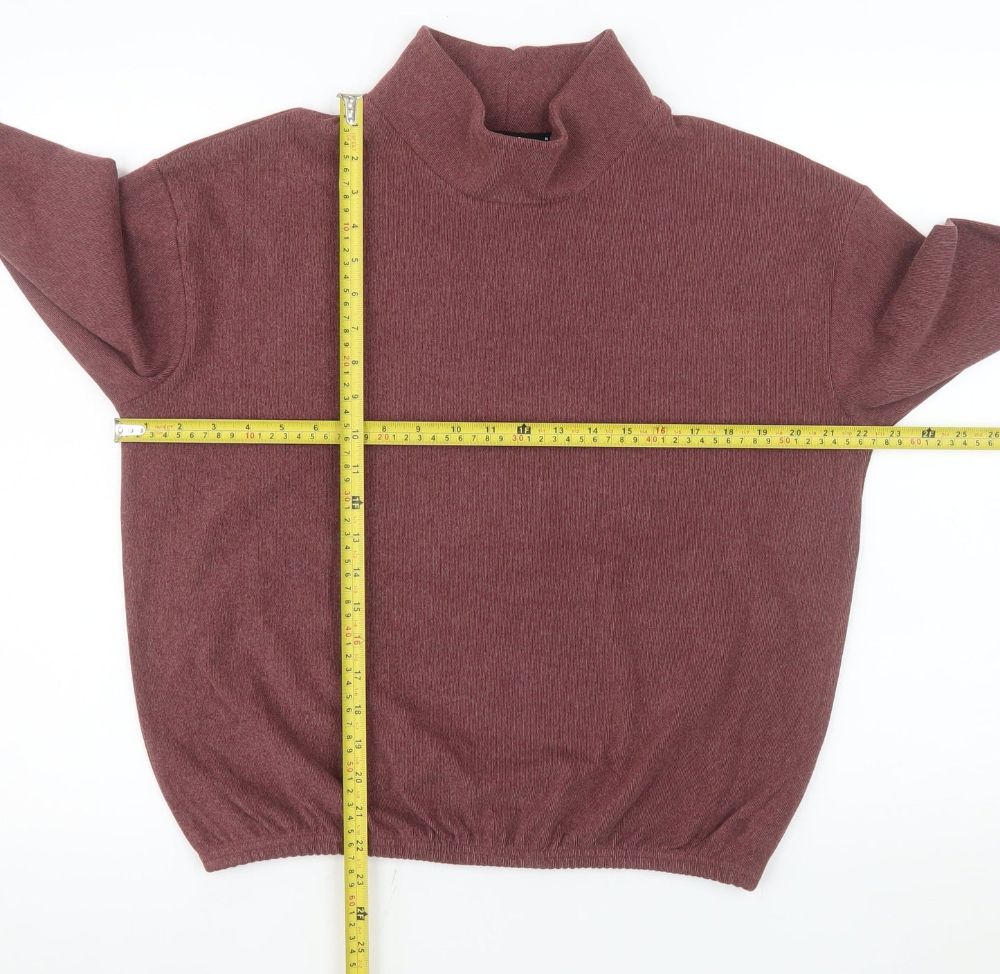 Reaktiv x Oti Mabuse Women Burgundy Pullover Sweatshirt Small High Neck