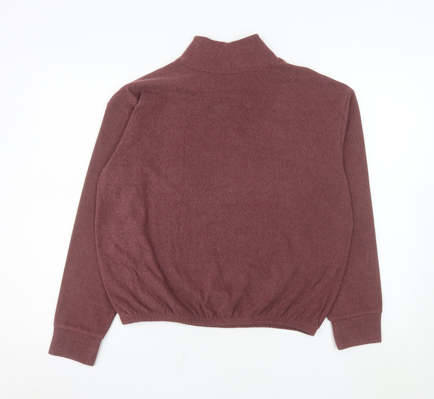 Reaktiv x Oti Mabuse Women Burgundy Pullover Sweatshirt Small High Neck