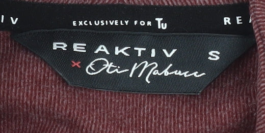 Reaktiv x Oti Mabuse Women Burgundy Pullover Sweatshirt Small High Neck