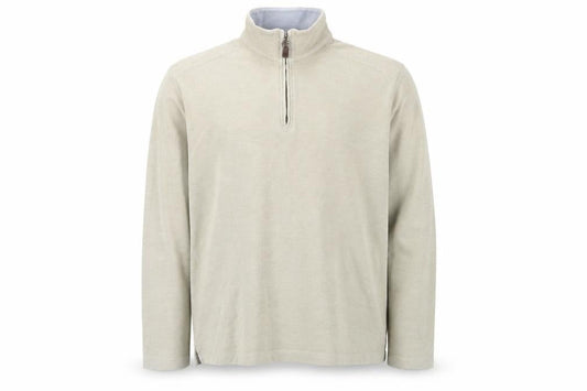 Marks & Spencer Men's Beige XL 1/4 Zip Pullover Sweatshirt